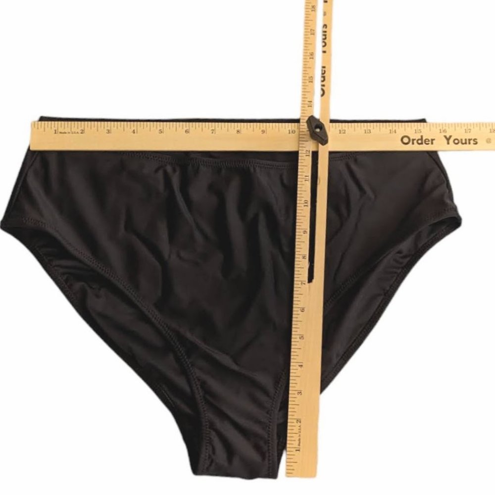 Black Swim Bottoms High Thigh